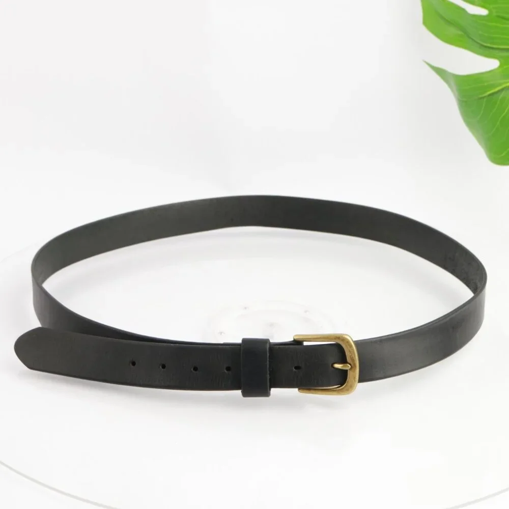 Duluth Mens Belt Size 44 2XL Black Leather 1 1/2